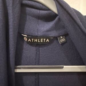 Athleta Deep Blue Ribbed Knit Top